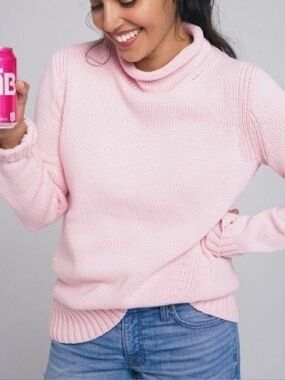 J. Crew Always 1988 Rollneck Sweater Light Pink